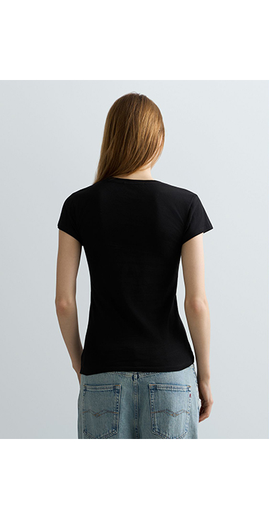 コットンジャージーハートプリントTシャツ 詳細画像